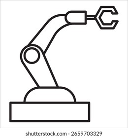 Vector de contorno de icono de stock de fabricación