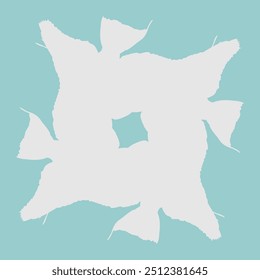 The manfish patterned ceramic design is rotated to create an abstract motif