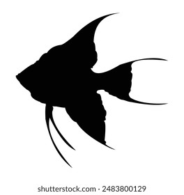 manfish silhouette vector design. black and white.