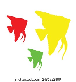 manfish vector design with bright colors and white background
