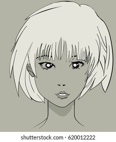 Manga anime pretty character face