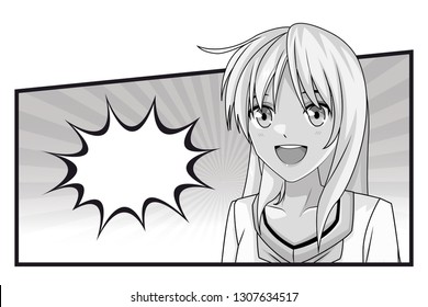 manga anime young woman