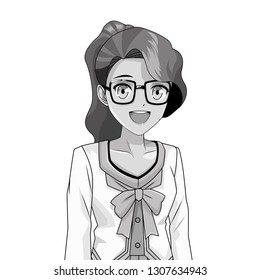 manga anime young woman