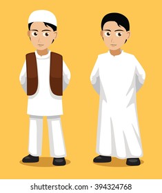 Manga Arab Boy Cartoon Vector Illustration Stock Vector (Royalty Free ...