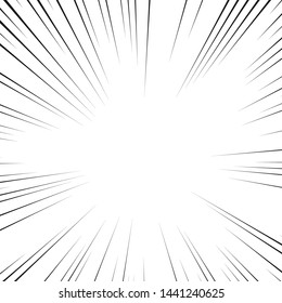 manga background with radial rays vector design