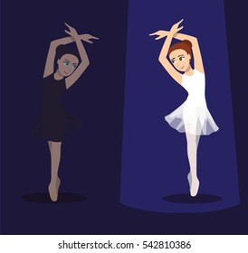 Manga Ballet Pose Cartoon Vector 1