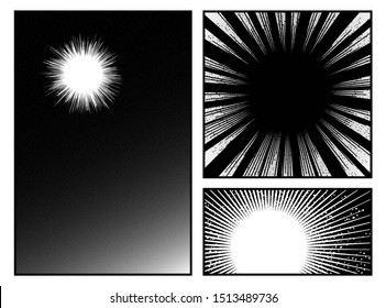 Manga black hole and universe effect for comic scene