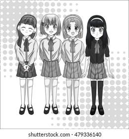 Manga cartoon girl design