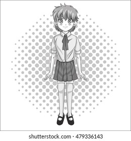 Manga cartoon girl design