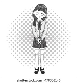 Manga cartoon girl design
