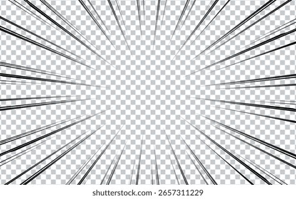 Manga comic background with halftone texture. Black and white vector illustration