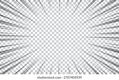 Manga história em quadrinhos com textura de meio-tom. Ilustração vetorial em preto e branco.