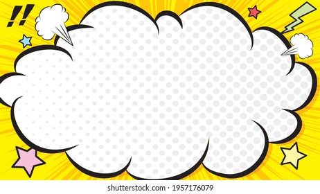 Manga comic concentrated line balloon bomb effect material set