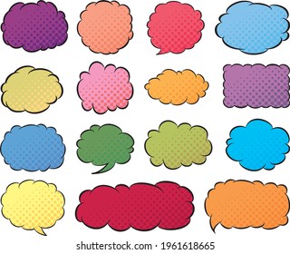 Manga comic concentrated line balloon bomb effect material set