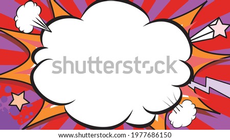 Manga comic concentrated line balloon bomb effect material set
