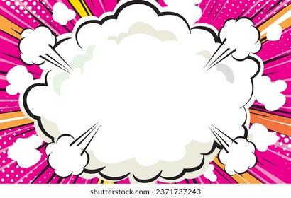Manga comic concentrated line radiation background illustration