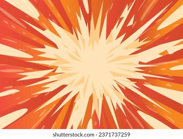 Manga comic concentrated line radiation background illustration