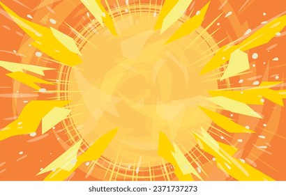 Manga comic concentrated line radiation background illustration