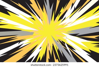 Manga comic concentrated line radiation background illustration