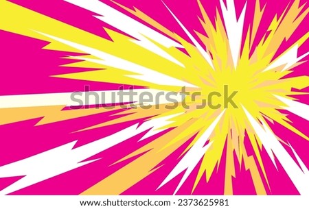 Manga comic concentrated line radiation background illustration
