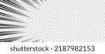 Manga comic effect on transparent background. Motion radial lines for comic book. Vector illustration of manga speed frame or exploding splash
