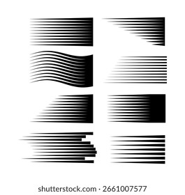 Manga Comic Motion Speed Linien Set