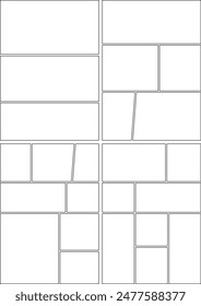 Manga Comic Panel Template Set