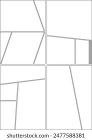 Manga Comic Panel Template Set