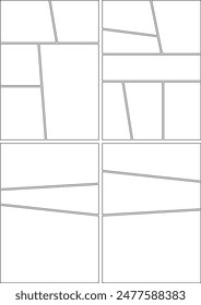 Manga Comic Panel Template Set