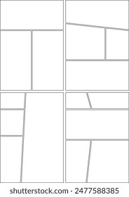 Manga Comic Panel Template Set