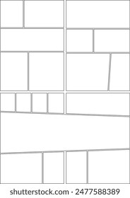 Manga Comic Panel Template Set