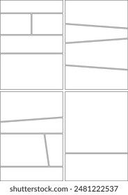 Manga Comic Panel Template Set