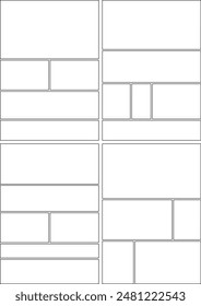 Manga Comic Panel Template Set