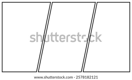 Manga or Comic panels background. Backdrops in panel for mangaka or comic artists on white background
