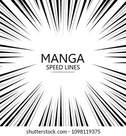 manga or comic speed line on white background. Festive illustration with effect power explosion vector illustration