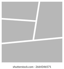 manga comic storyboard layout, collage grid. stock illustration