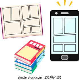 Manga displayed on the smartphone