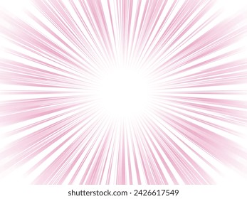 Manga effect line style flash background material_pink color