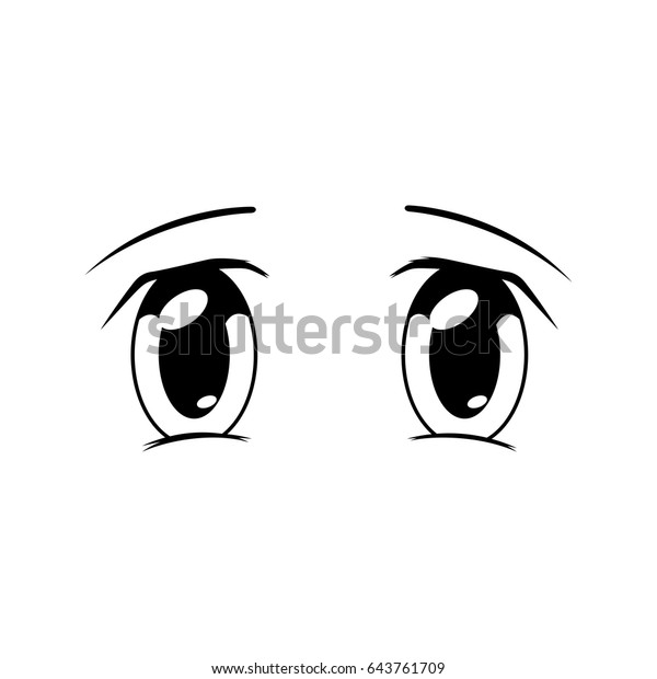 Manga Eyes Stock Vector (Royalty Free) 643761709