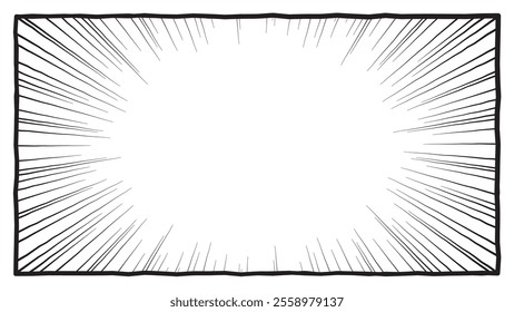 Manga frame style background with saturated lines, fine, dense