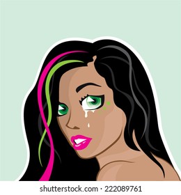 Manga Girl Crying