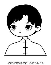 manga guy illustration over white