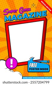 manga halftone cloud yellow background comic cartoon template vector image