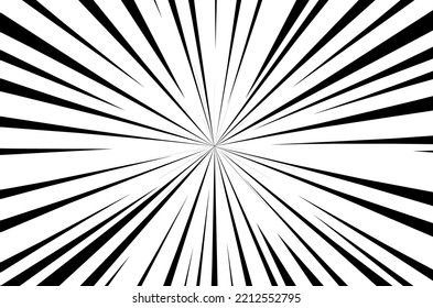 Manga motion radial lines and gradient  Anime action frame lines  Abstract explosive template and speed lines transparent background  Flash explosion radial lines Vector illustration