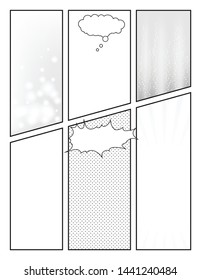 manga page divided by lines