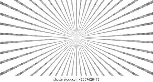 Manga radial speed lines for comic effect. Motion and force action focus flash strip lines for classic anime comic book. Vector background illustration of black ray manga speed frame
