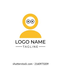 manga reader or anime lovers logo, weaboo, yellow color, character style