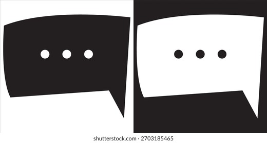 Burbujas de discurso de manga con iconos de diálogo simples. Minimal con símbolos de diálogo de puntos básicos, ideal para cómics, gráficos de comunicación y diseño de narración expresiva EPS10AI.

