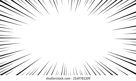 Manga Speed Burst Frame Radial Anime Stock Vector (Royalty Free ...