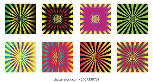 Manga speed burst frame. Radial anime speed lines. Crash zoom effect for comic book. Cartoon boom effect. Vector illustration on white background.